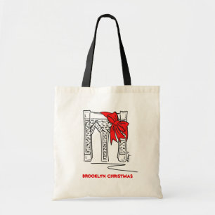 Brooklyn Bridge Kerst New York City Landmark Tote Bag