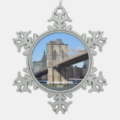 Brooklyn Bridge kerstversiering Tin Sneeuwvlok Ornament (Voorkant)