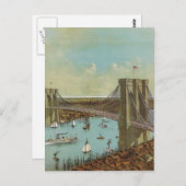 Brooklyn Bridge-kleurenBriefkaart Briefkaart (Voorkant / Achterkant)