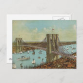 Brooklyn Bridge-kleurenBriefkaart Briefkaart (Voorkant / Achterkant)