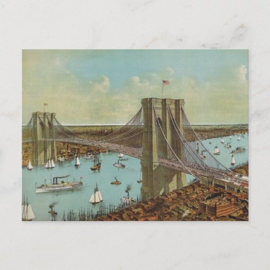 Brooklyn Bridge-kleurenBriefkaart Briefkaart (Voorkant)