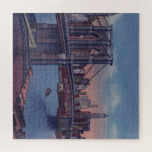 Brooklyn Bridge-kunst schilderen Legpuzzel (Horizontaal)