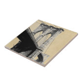 Brooklyn Bridge Landmark New York 1896 Tegeltje (Zijkant)