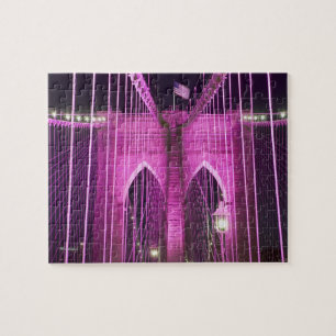 Brooklyn Bridge Lit Paars Legpuzzel