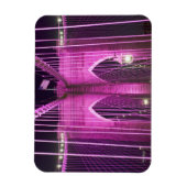 Brooklyn Bridge Lit Paars Magneet (Verticaal)