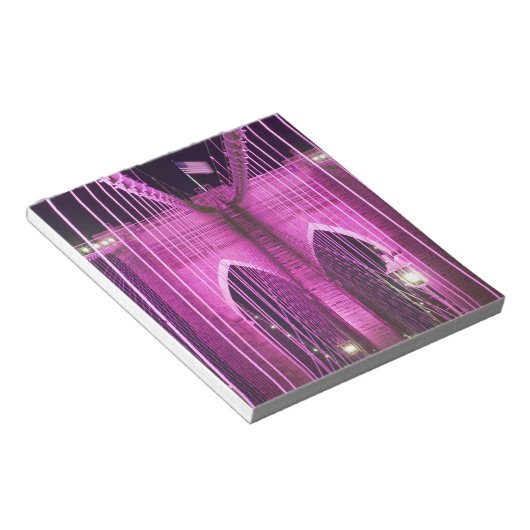 Brooklyn Bridge Lit Paars Notitieblok (Schuin)