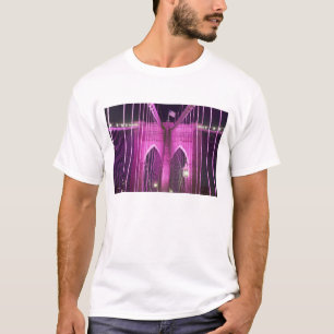 Brooklyn Bridge Lit Paars T-shirt