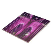 Brooklyn Bridge Lit Paars Tegeltje (Zijkant)