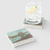  Brooklyn Bridge-lithografie Stenen Onderzetter (Zijkant)