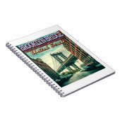 BROOKLYN BRIDGE - MANHATTAN - BROOKLYN - NEW YORK NOTITIEBOEK (Rechterzijde)