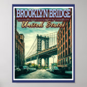BROOKLYN BRIDGE - MANHATTAN - BROOKLYN - NEW YORK POSTER (Voorkant)