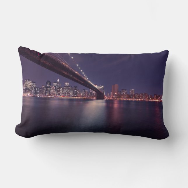 Brooklyn Bridge, Manhattan Lights, New York City Kussen (Voorkant)