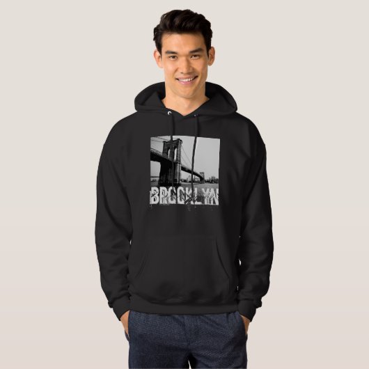 Brooklyn Bridge Mannen Hoodie (Voorkant volledig)