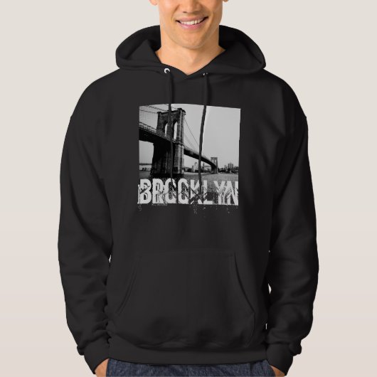 Brooklyn Bridge Mannen Hoodie (Voorkant)