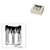 Brooklyn Bridge Melted Chocolate Valentijnsdag Rubberstempel (Gestempeld)