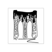 Brooklyn Bridge Melted Chocolate Valentijnsdag Rubberstempel (Afrduk)
