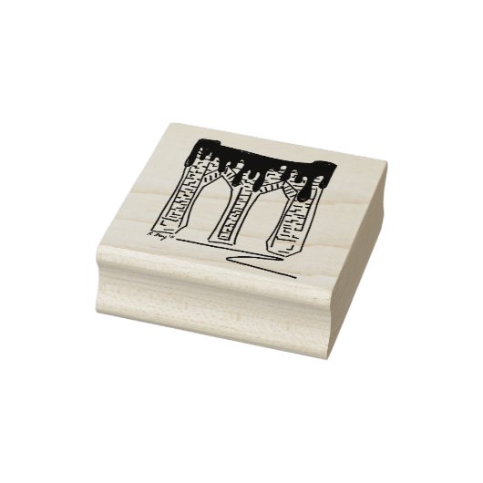 Brooklyn Bridge Melted Chocolate Valentijnsdag Rubberstempel (Stempel)