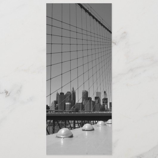 Brooklyn bridge menu (Achterkant)