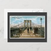 Brooklyn Bridge Merry Christmas Feestdagenkaart (Voorkant / Achterkant)
