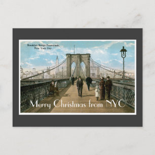 Brooklyn Bridge Merry Christmas Feestdagenkaart