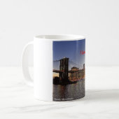 Brooklyn Bridge met New York City Skyline Koffiemok (Voorkant links)
