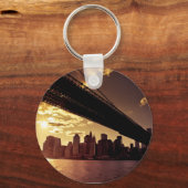 Brooklyn Bridge met New York City Skyscrapers Sleutelhanger (Voorkant)