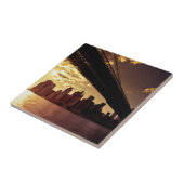 Brooklyn Bridge met New York City Skyscrapers Tegeltje (Zijkant)