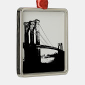Brooklyn Bridge Metalen Ornament (Rechts)