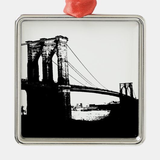 Brooklyn Bridge Metalen Ornament (Voorkant)