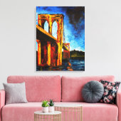 Brooklyn Bridge naar Utopia 2009 Canvas Afdruk (Insitu (Woonkamer))