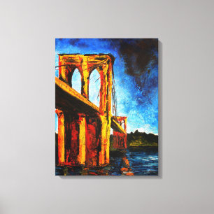Brooklyn Bridge naar Utopia 2009 Canvas Afdruk