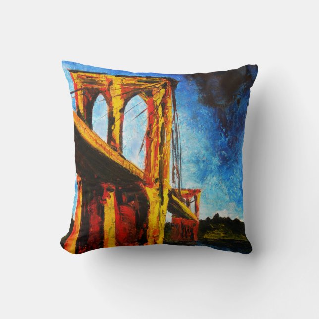 Brooklyn Bridge naar Utopia 2009 Kussen (Voorkant)