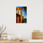 Brooklyn Bridge naar Utopia 2009 Poster (Keuken)