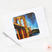 Brooklyn Bridge naar Utopia 2009 Vierkante Sticker (Envelop)