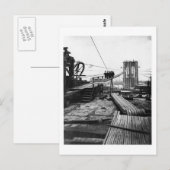 Brooklyn Bridge New York 1878 Foto Briefkaart (Voorkant / Achterkant)