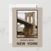 Brooklyn Bridge New York Briefkaart (Voorkant / Achterkant)