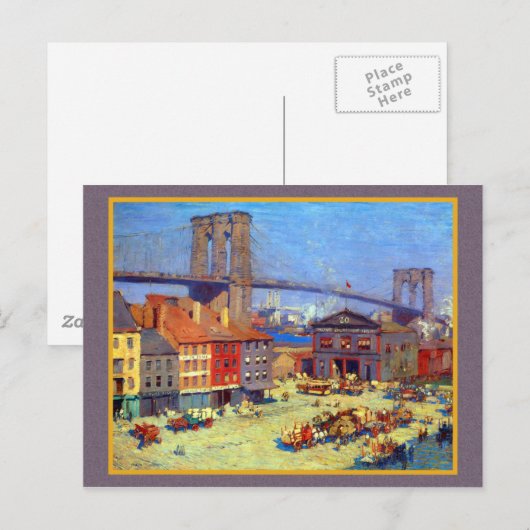 Brooklyn Bridge New York Briefkaart (Voorkant / Achterkant)