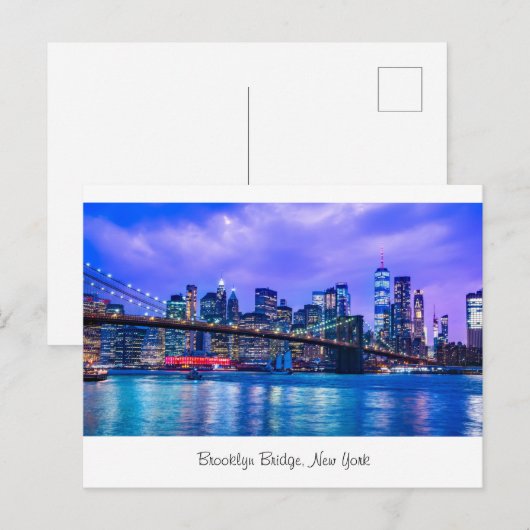 Brooklyn Bridge, New York Briefkaart (Voorkant / Achterkant)