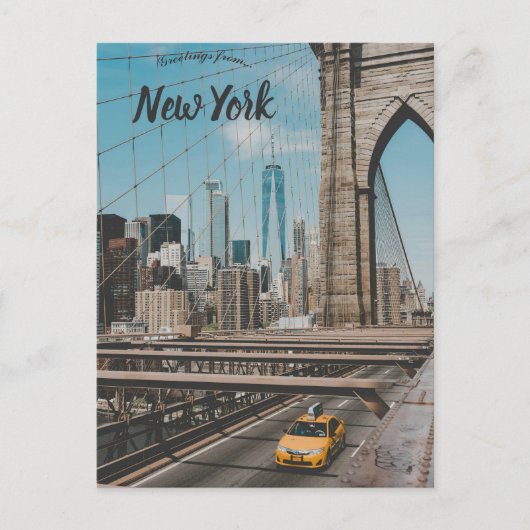 Brooklyn Bridge New York Briefkaart (Voorkant)