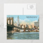 Brooklyn Bridge, New York  Briefkaart (Voorkant / Achterkant)