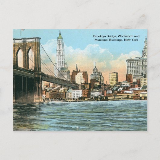 Brooklyn Bridge, New York  Briefkaart (Voorkant)
