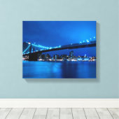 Brooklyn Bridge, New York Canvas Afdruk (Insitu (Houten vloer))