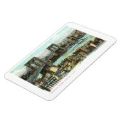 Brooklyn Bridge, New York City 1910,  Postca Magneet (Linkerzijde)