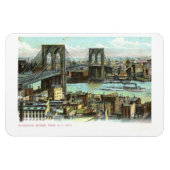 Brooklyn Bridge, New York City 1910,  Postca Magneet (Horizontaal)