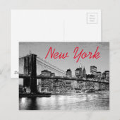 Brooklyn Bridge New York City Artwork Briefkaart (Voorkant / Achterkant)