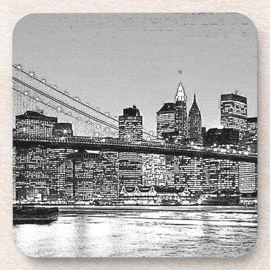 Brooklyn Bridge New York City Bier Onderzetter (Voorkant)