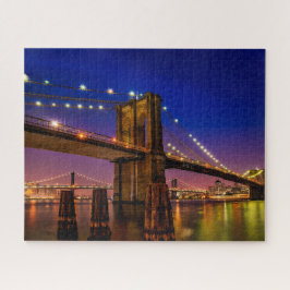 Brooklyn Bridge, New York City bij nacht Legpuzzel