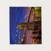 Brooklyn Bridge, New York City bij nacht Wandkleed (Voorkant)
