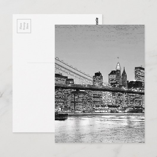 Brooklyn Bridge New York City Briefkaart (Voorkant / Achterkant)