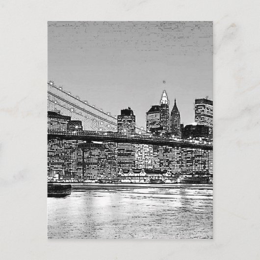 Brooklyn Bridge New York City Briefkaart (Voorkant)